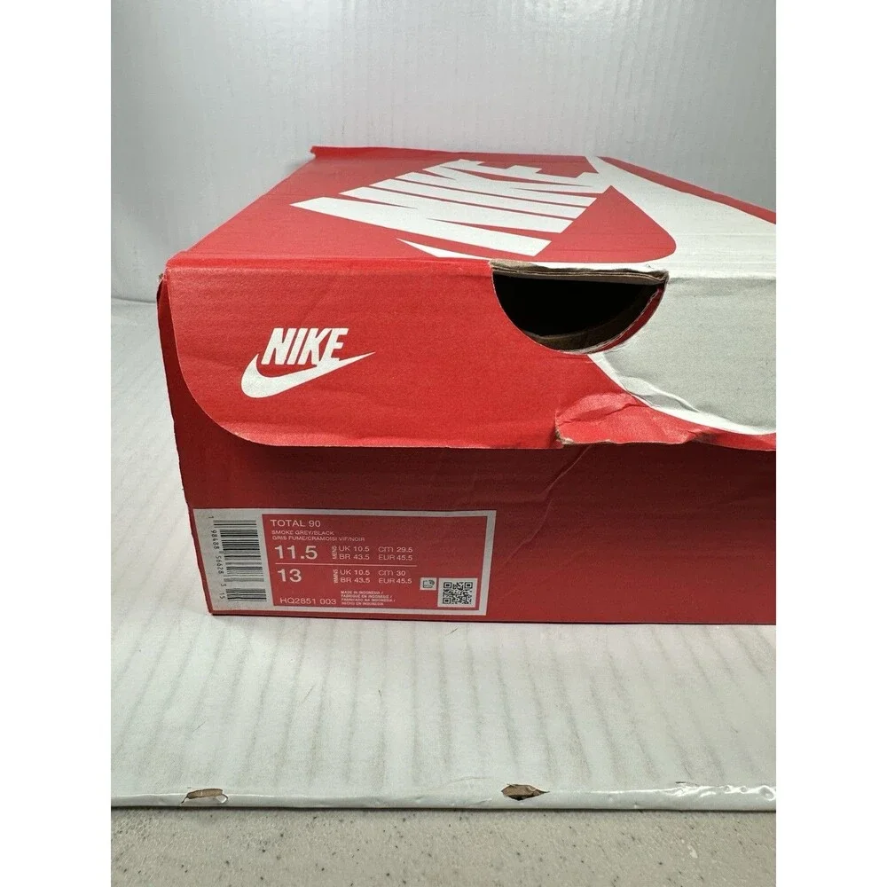 Size 11.5 Nike TOTAL 90 Men's Smoke Grey HQ2851-003 Soccer Sneakers Shoe NEW